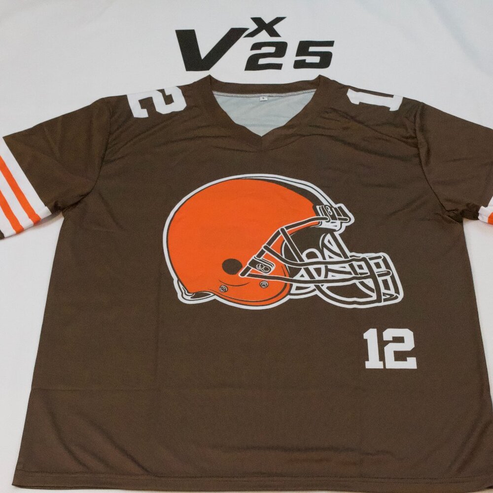 NEW Men's Shedeur Sanders Cleveland Browns Jersey T Shirt Size Large